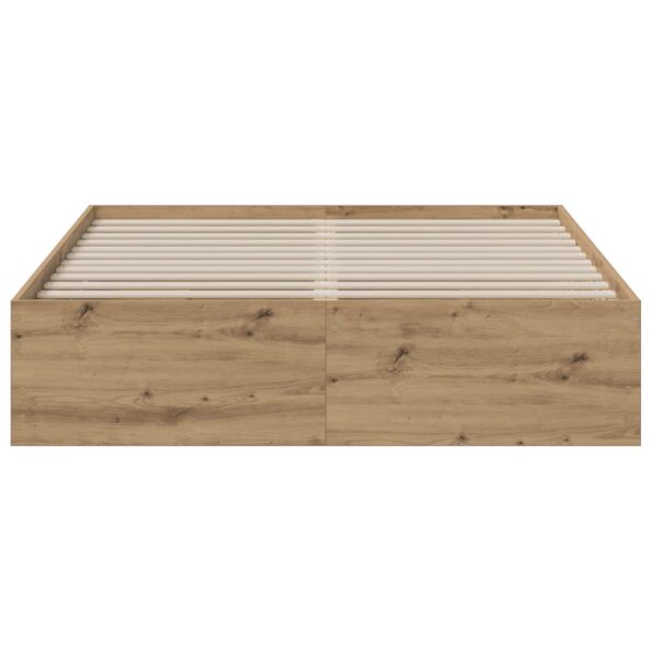 vidaXL Rám postele so skladom Dub artisan 140 x 190 cm – Obrázok 4