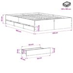 vidaXL Rám postele so skladom Dub artisan 135 x 190 cm – Obrázok 6