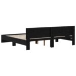 vidaXL Rám postele s čelom Čierny dub 200 x 200 cm Kompozitné drevo – Obrázok 5