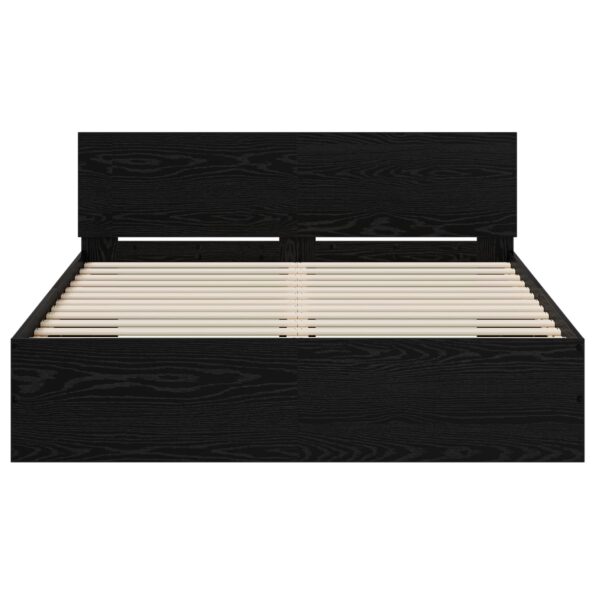 vidaXL Rám postele s čelom Čierny dub 160 x 200 cm Kompozitné drevo – Obrázok 3