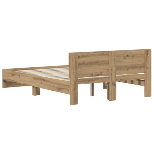 vidaXL Rám postele s čelom Dub artisan 120 x 200 cm Kompozitné drevo – Obrázok 5