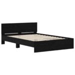 vidaXL Rám postele s čelom Čierny dub 120 x 200 cm Kompozitné drevo – Obrázok 2