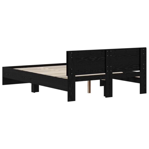 vidaXL Rám postele s čelom Čierny dub 120 x 200 cm Kompozitné drevo – Obrázok 5