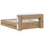 vidaXL Posteľový rám s úložným priestorom a čelom Dub artisan – Obrázok 5
