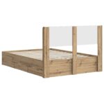 vidaXL Posteľový rám s úložným priestorom a čelom Artisan Oak – Obrázok 5