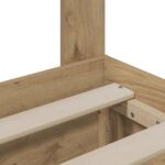 vidaXL Bed Frame with Storage and Headboard Artisan Oak 120 x 200 cm – Obrázok 7