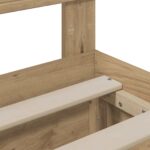 vidaXL Bed Frame with Storage and Headboard Artisan Oak 120 x 200 cm – Obrázok 7