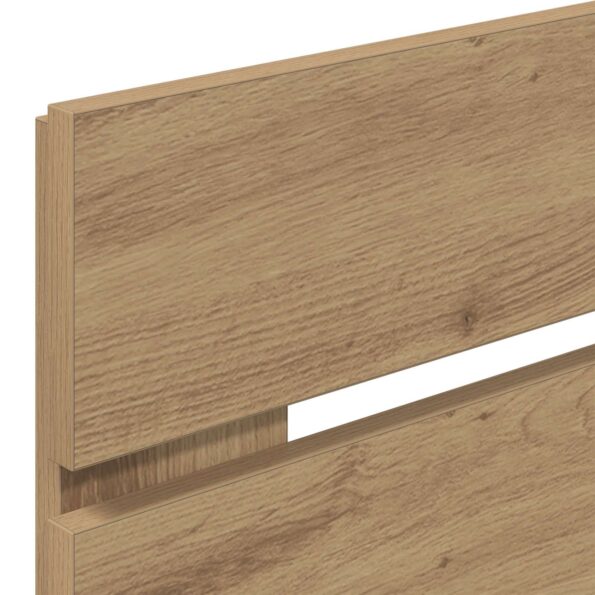 vidaXL Bed Frame with Storage and Headboard Artisan Oak 160 x 200 cm – Obrázok 6