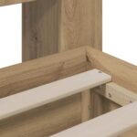 vidaXL Posteľový rám s úložným priestorom a čelom Dub artisan – Obrázok 7
