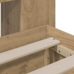 vidaXL Posteľový rám s úložným priestorom a čelom Dub artisan – Obrázok 7