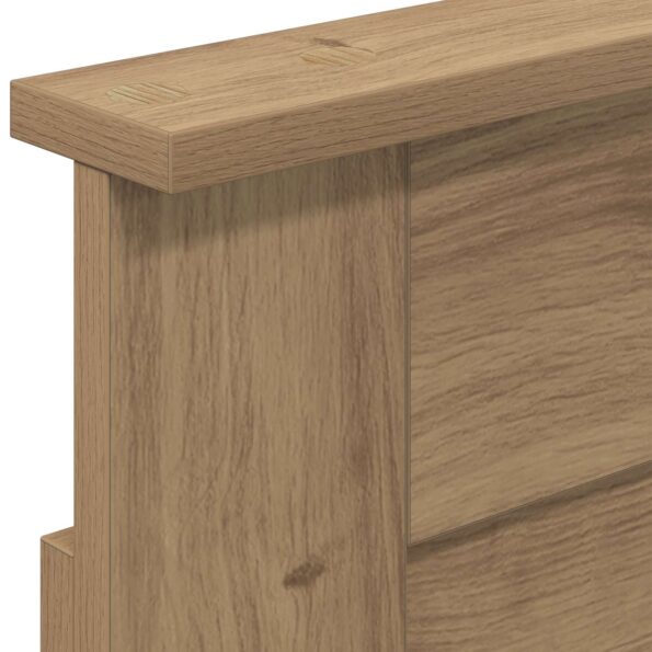 vidaXL Bed Frame with Storage and Headboard Artisan Oak 180 x 200 cm – Obrázok 6