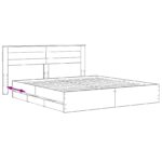 vidaXL Bed Frame with Storage and Headboard Artisan Oak 180 x 200 cm – Obrázok 8