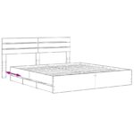 vidaXL Bed Frame with Storage and Headboard Artisan Oak 180 x 200 cm – Obrázok 8