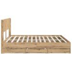 vidaXL Posteľový rám s úložným priestorom a čelom Artisan Oak – Obrázok 4