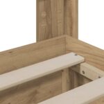 vidaXL Posteľový rám s úložným priestorom a čelom Artisan Oak – Obrázok 7