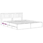 vidaXL Bed Frame with Storage and Headboard Artisan Oak 180 x 200 cm – Obrázok 8