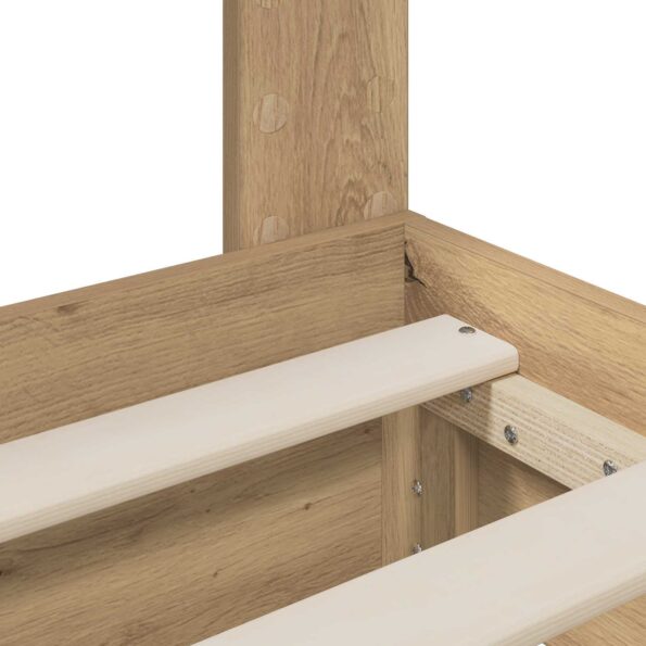 vidaXL Bed Frame with Storage and Headboard Artisan Oak 180 x 200 cm – Obrázok 7