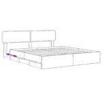 vidaXL Bed Frame with Storage and Headboard Artisan Oak 180 x 200 cm – Obrázok 8