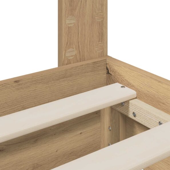 vidaXL Bed Frame with Storage and Headboard Artisan Oak 180 x 200 cm – Obrázok 7