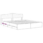 vidaXL Bed Frame with Storage and Headboard Artisan Oak 180 x 200 cm – Obrázok 8