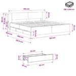 vidaXL Posteľový rám s úložným priestorom a čelom Dub artisan – Obrázok 9