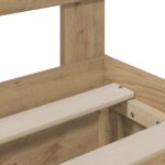 vidaXL Bed Frame with Storage and Headboard Artisan Oak 180 x 200 cm – Obrázok 7