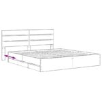 vidaXL Bed Frame with Storage and Headboard Artisan Oak 180 x 200 cm – Obrázok 8