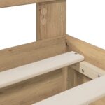 vidaXL Bed Frame with Storage and Headboard Artisan Oak 180 x 200 cm – Obrázok 7