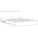 vidaXL Bed Frame with Storage and Headboard Artisan Oak 180 x 200 cm – Obrázok 8