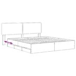 vidaXL Bed Frame with Storage and Headboard Artisan Oak 180 x 200 cm – Obrázok 8
