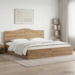 vidaXL Bed Frame with Storage and Headboard Artisan Oak 180 x 200 cm
