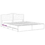vidaXL Bed Frame with Storage and Headboard Artisan Oak 180 x 200 cm – Obrázok 8
