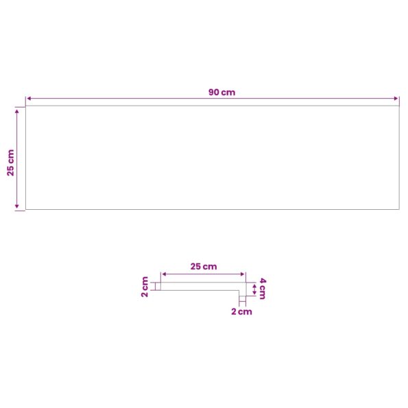 vidaXL Nášľapy na schody 2 ks 90 x 25 x 2 cm Hnedá – Obrázok 7