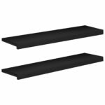 vidaXL Nášľapy na schody 2 ks 90 x 30 x 2 cm Čierna – Obrázok 2