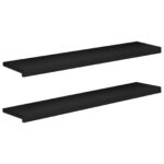 vidaXL Nášľapy na schody 2 ks 110 x 30 x 2 cm Čierna – Obrázok 2