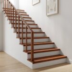 vidaXL Nášľapy na schody 4 ks 100 x 25 x 2 cm Hnedá – Obrázok 8