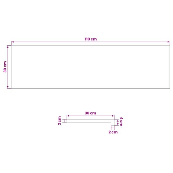 vidaXL Nášľapy na schody 4 ks 110 x 30 x 2 cm Hnedá – Obrázok 7