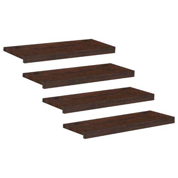 vidaXL Nášľapy na schody 4 ks 70 x 25 x 2 cm Tmavohnedá – Obrázok 2