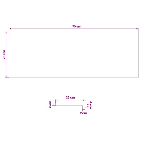 vidaXL Nášľapy na schody 4 ks 70 x 25 x 2 cm Tmavohnedá – Obrázok 8