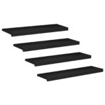 vidaXL Nášľapy na schody 4 ks 90 x 30 x 2 cm Čierna – Obrázok 2