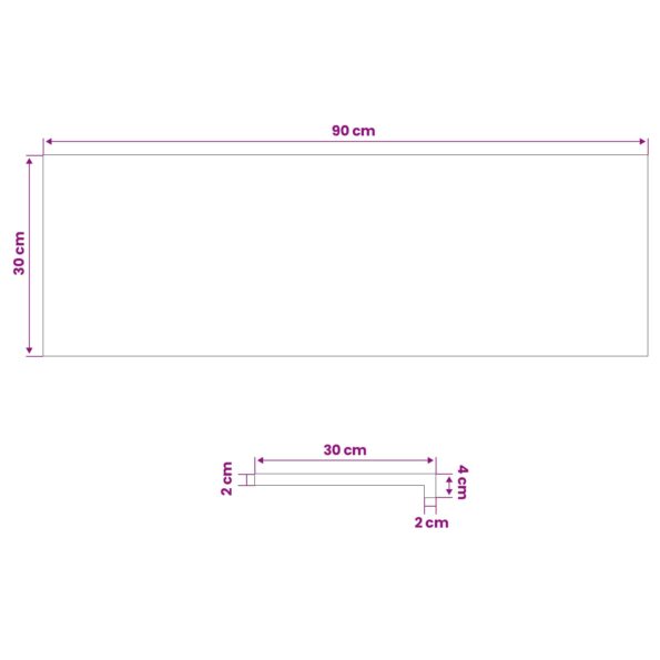 vidaXL Nášľapy na schody 8 ks 90 x 30 x 2 cm Prírodná – Obrázok 7