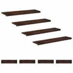 vidaXL Nášľapy na schody 8 ks 110 x 25 x 2 cm Tmavohnedá – Obrázok 2