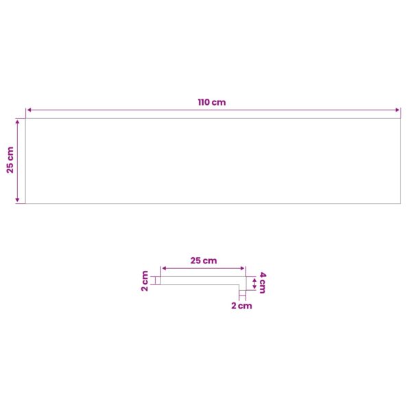 vidaXL Nášľapy na schody 8 ks 110 x 25 x 2 cm Tmavohnedá – Obrázok 8