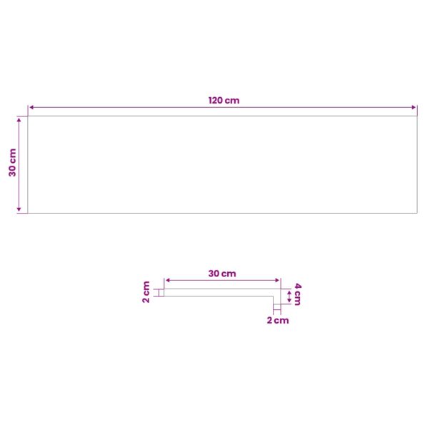 vidaXL Nášľapy na schody 16 ks 120 x 30 x 2 cm Prírodná – Obrázok 7