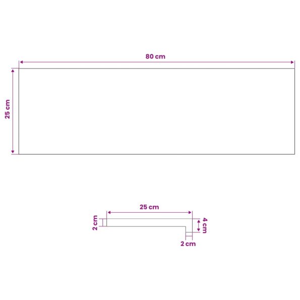 vidaXL Nášľapy na schody 16 ks 80 x 25 x 2 cm Tmavohnedá – Obrázok 7