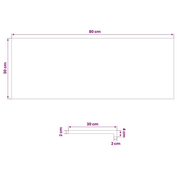 vidaXL Nášľapy na schody 20 ks 80 x 30 x 2 cm Prírodná – Obrázok 7