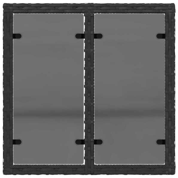 vidaXL Sada pohoviek 8 ks Čierna Poly ratan a oceľ – Obrázok 7