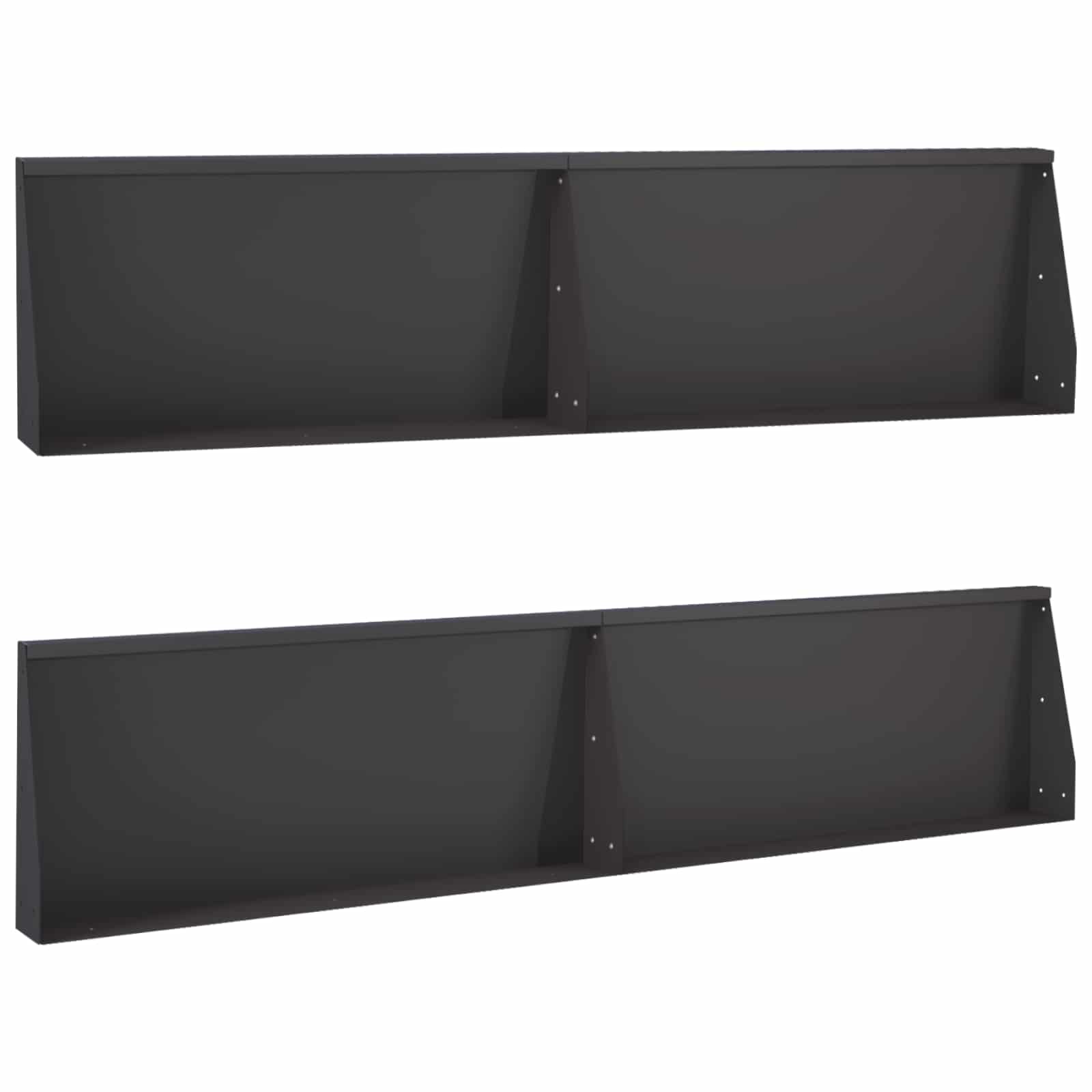 3449030_1.jpg vidaXL Oporný múr 4 ks 100 x 12 x 30 cm Oceľ Čierna – Obrázok 1