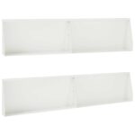 vidaXL Oporný múr 4 ks 100 x 12 x 30 cm Oceľ Biela