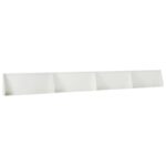 vidaXL Oporný múr 4 ks 100 x 12 x 30 cm Oceľ Biela – Obrázok 2